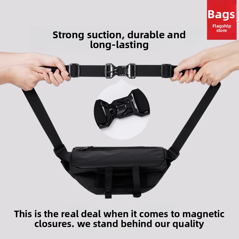 Magnetic Buckle Men Crossbody  - Cycling Commuter review and price